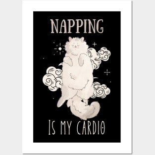 Napping is my cardio - Persian Cat - Gifts for cat lovers Posters and Art